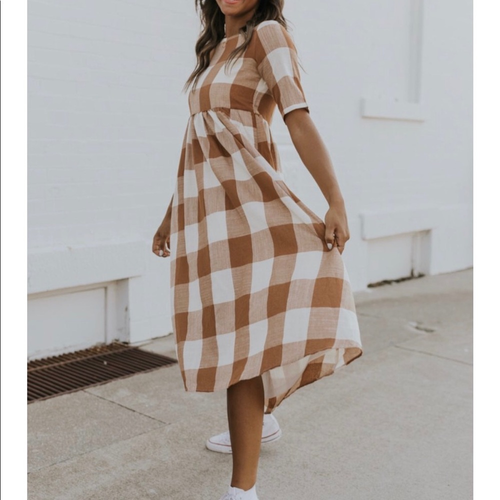 NWT Buffalo Check Nursing Dress - Picture 3 of 10